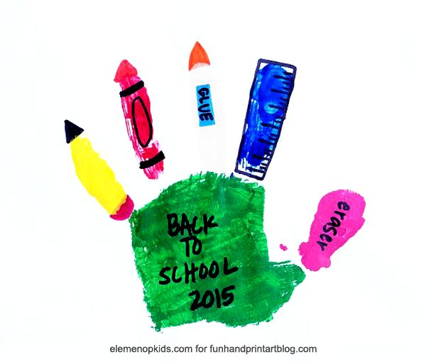 School Supplies Handprint