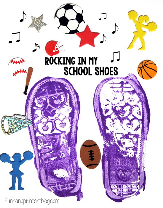 Shoe Print Craft -Pete the Cat: Rocking in My School Shoes