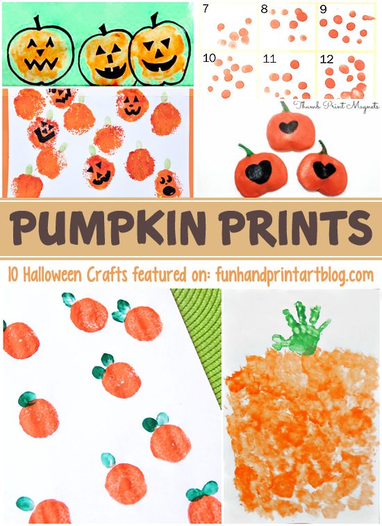 Pumpkin Prints - 10 Fun Halloween Handprint Crafts