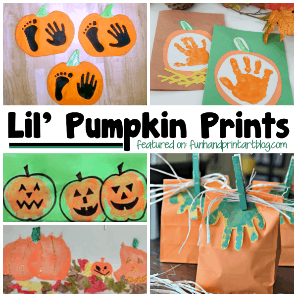 Lil' Pumpkin Print - Halloween Handprint Art