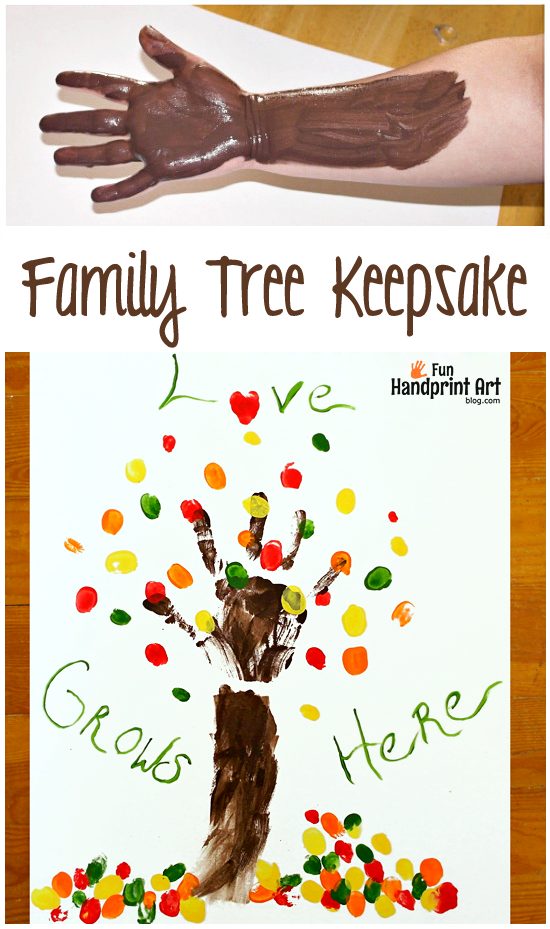 Wanting to create unique family keepsake to hang up as decor but you're not the crafty type? This Family Fingerprint Tree Keepsake is simple, quick & fun!