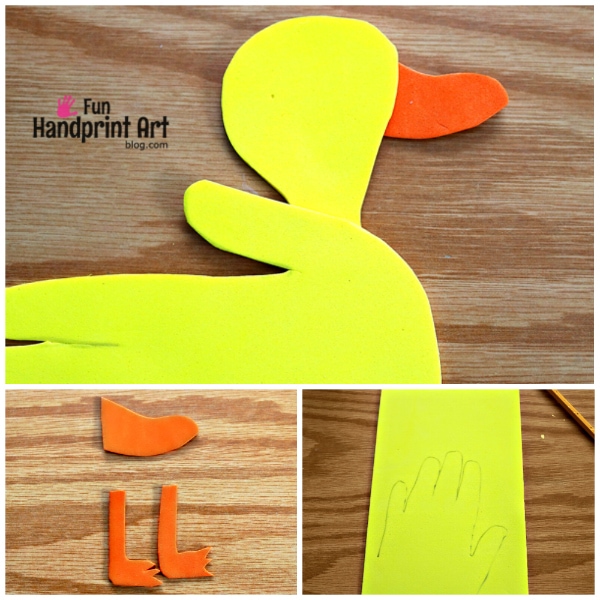 Make a Handprint Duck from Craft Foam