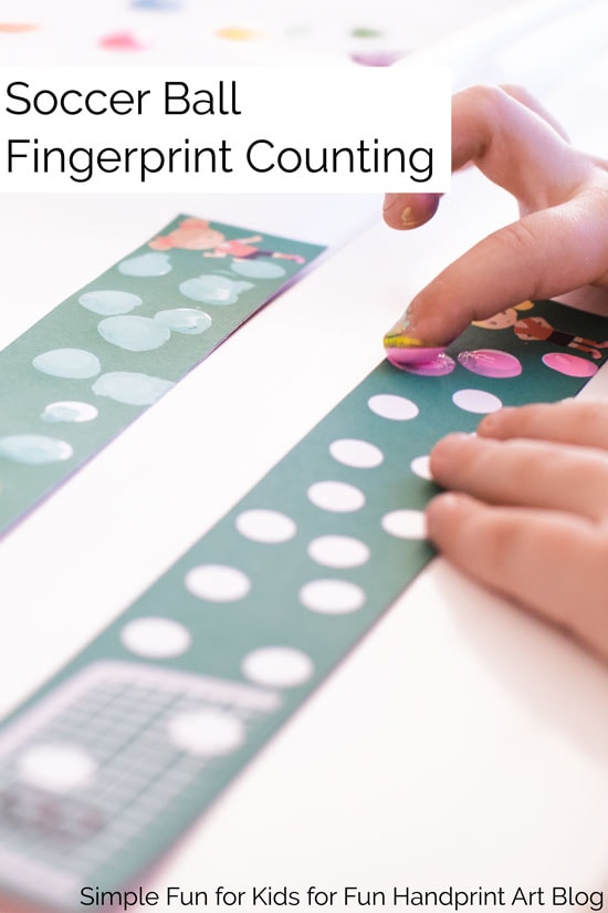 Practice counting 1-20 with this fun soccer themed fingerprint counting printable! Your preschooler or kindergartner is going to love it!