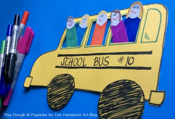 School Bus Craft idea that is interactive - pretend play activity