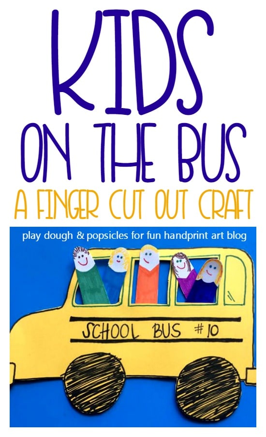 How to make a Kids on the School Bus Craft for pretend play and easing back to school anxieties.