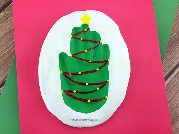 Make a festive Christmas Tree Salt Dough Keepsake using your child's handprint!