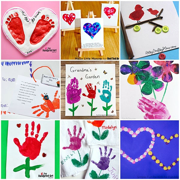 Mother's Day Handprint & Footprint Gift Ideas