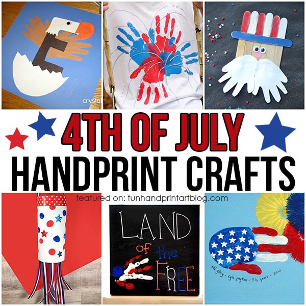 July 4th Kids Handprint Craft Ideas: Flags, Eagles, Uncle Sam & More!