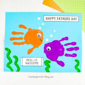 Free Printable Father's Day Fishing Card with Reel-ly-Awesome Dad Saying