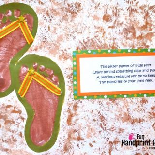 Flip Flop Footprint Summer Craft for Kids