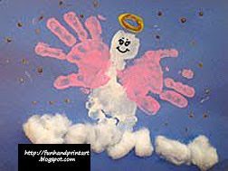 Darling Handprint and Footprint Angel Art Project for Kids