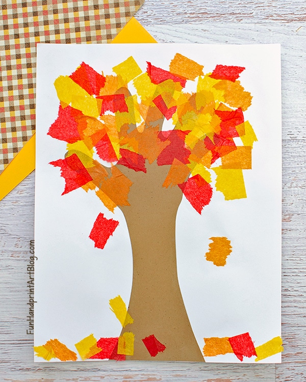 fall tissue paper tree