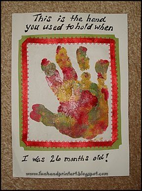 multi-colored handprint with poem 