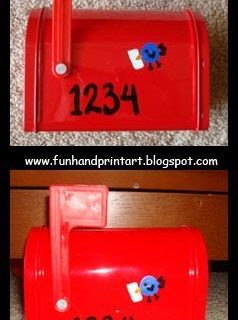 DIY Valentine's Day Mailbox With Thumbprint Bluebirds