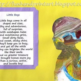 Little Boys Poem & Silhouette Painting Craft