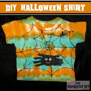 DIY Handprint Halloween Shirt for Kids