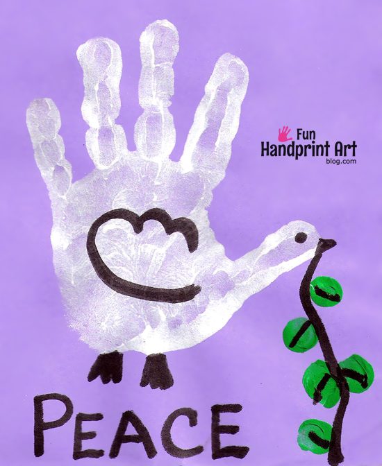 Handprint Dove - Peace Day Craft | Martin Luther King Jr