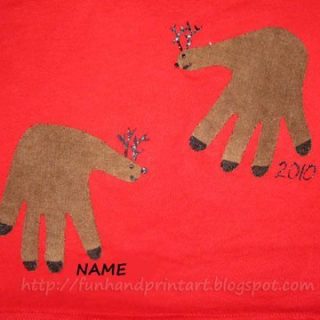 Handprint Reindeer Shirt Applique Tutorial