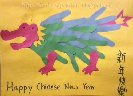 Handprint Dragon Craft for Kids