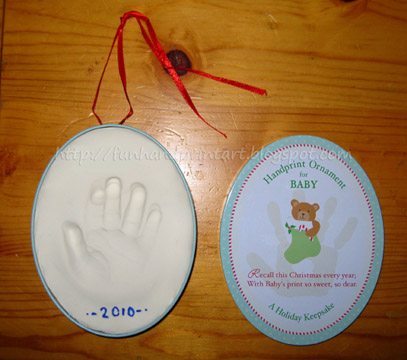 clay handprint impression ornament kit