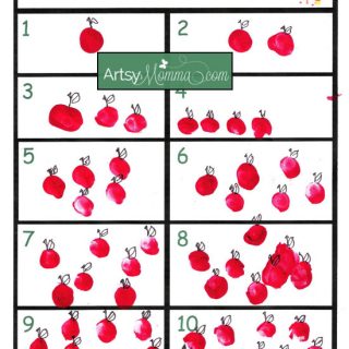 Johnny Appleseed Day Fingerprint Apple Counting Activity