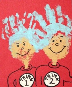Thing 1 & Thing 2 Handprint Craft {Cat in the Hat Craft}