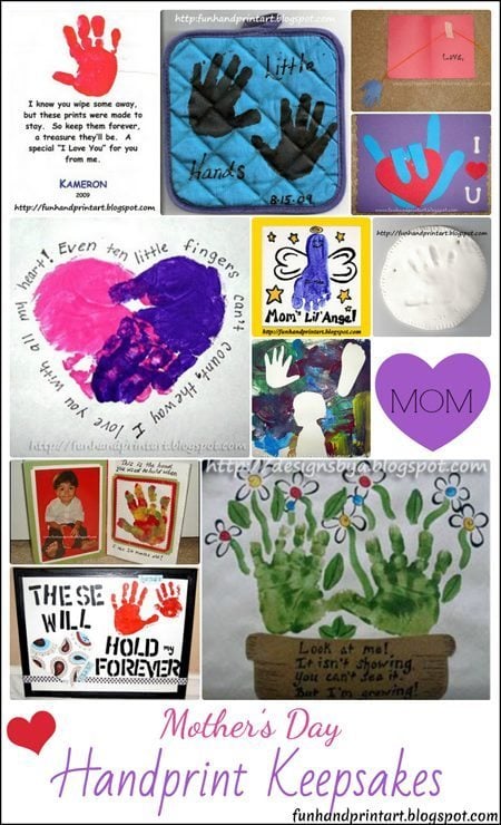 Mother's Day Handprint Art Keepsakes
