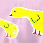 footprint-baby-chick-easter-cards