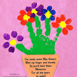 Handprint and Fingerprint Flowerpot Craft