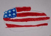 Trace & Color hand flag