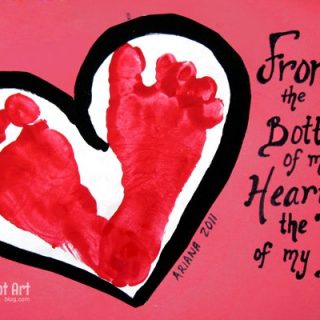 From the Bottom of my Heart Footprint Card