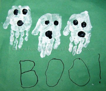 Handprint Ghosts Art Project