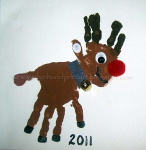 Double Handprint Reindeer