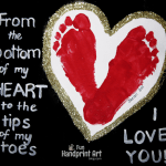 Footprint Heart: I Love You from the Bottom of my Heart Poem