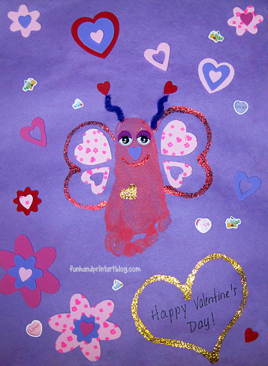 Cutest Footprint Love Bug Craft for Valentine's Day 