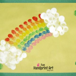 Fingerprint Rainbow St Patrick's Day Craft
