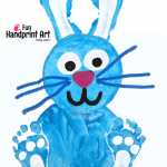 Footprint Bunny Paper Plate Craft for Kids