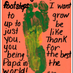 Following in Father's Footsteps - Father's Day Footprint Craft