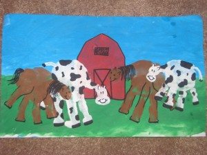 Handprint Horse and Cow Craft