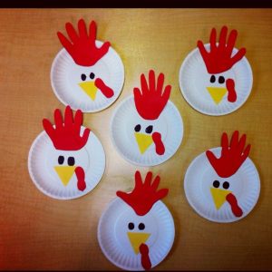 Paper Plate Rooster kids craft