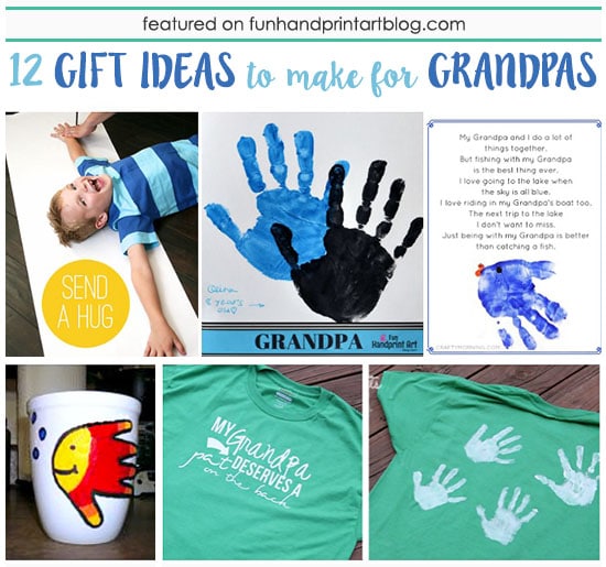 12 Sweet Gifts to Make for Grandpas using handprints and footprints