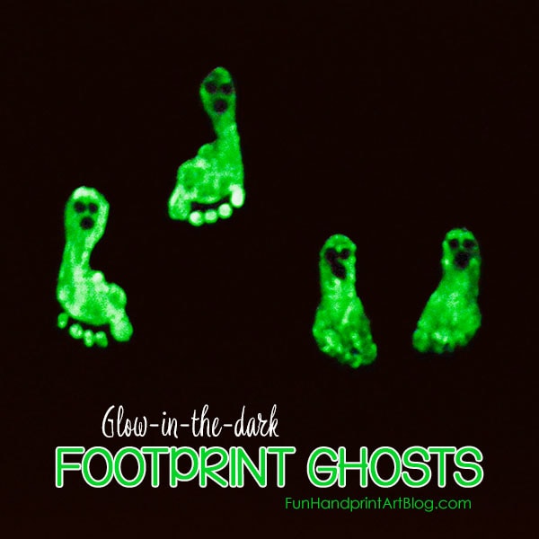 Glow-in-the-dark Footprint Ghosts | Halloween Craft for Kids