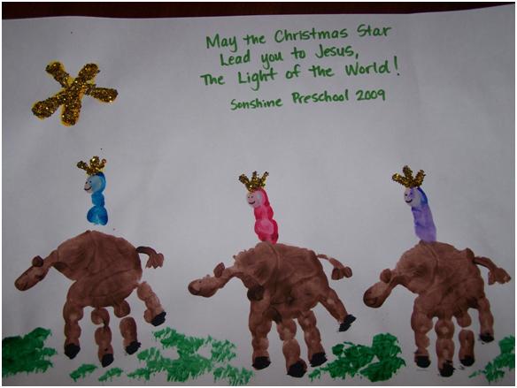 Handprint 3 Wise Men - Sunday School Craft for Christmas