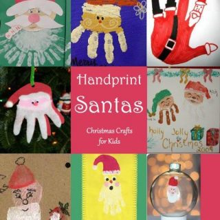 Handprint Santa Crafts for kids to make this Christmas.