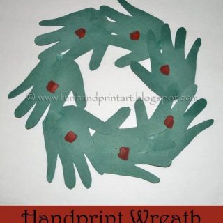 Paper Hands Wreath Craft for Christmas