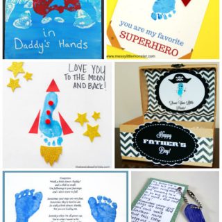 Fun Collection of Father's Day Handprint & Footprint Crafts with Fun Sayings & Cute Poems About Dads