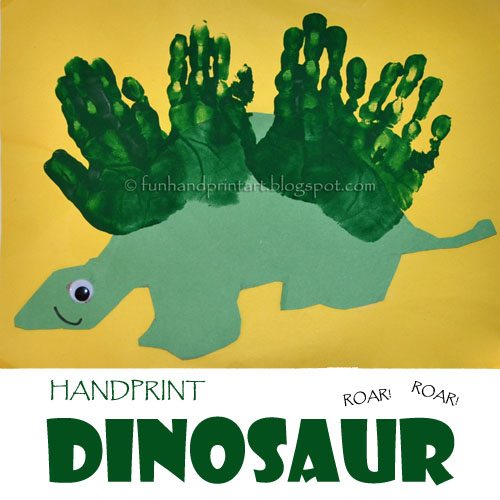 How to make a Handprint Dinosaur