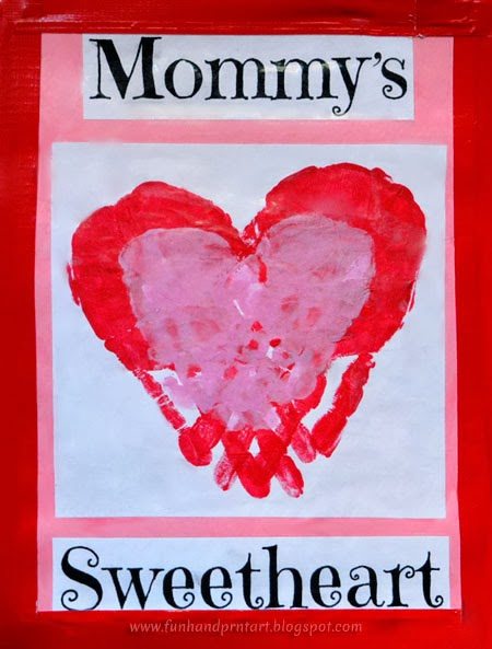 Mommy And Me Handprint Heart Keepsake Craft Idea