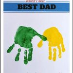 Hands Down World's Best Dad handprint craft & free printable