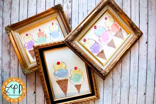 Ice Cream Cone Handprint Craft